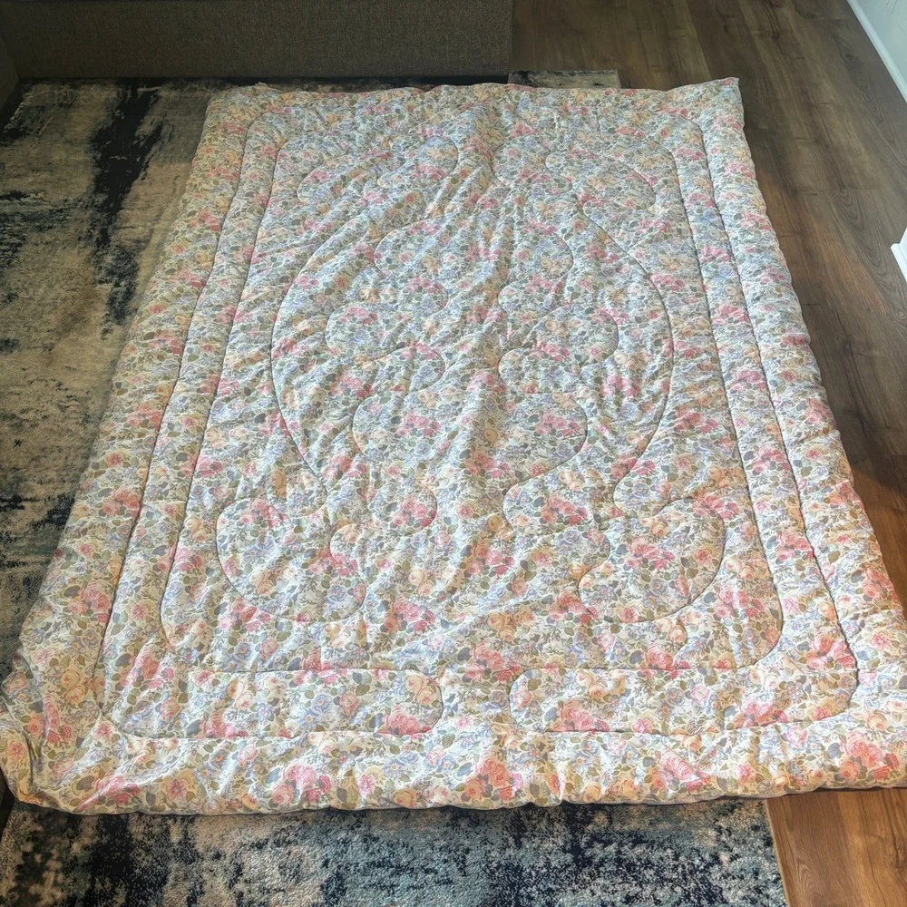 Vtg RARE Laura Ashley Sycamore Quartet Rose Floral Comforter Cottagecore USA